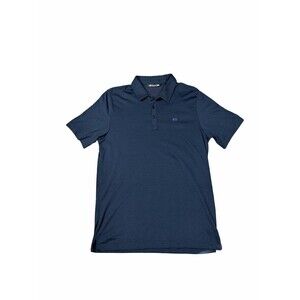 Travis Mathew Shirt Mens L Large Blue Polo Performance Activewear Golf Men’s